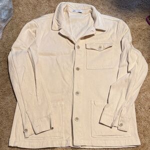 Zara Women's Cream Corduroy Shacket